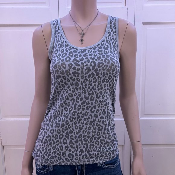 Faded Glory Tops - Mcbling Leopard Print Sheer Tank Top